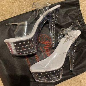 PLEASER STARDUST - 608 SANDALS SIZE: 7